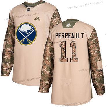 Adidas Herren Buffalo Sabres #11 Gilbert Perreault Authentisch 2017 Veterans Day Strickerei NHL Trikots – Tarnfarbe