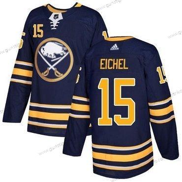 Adidas Herren Buffalo Sabres #15 Jack Eichel Heimtrikots Authentisch Strickerei NHL Trikots – Marineblau Blau