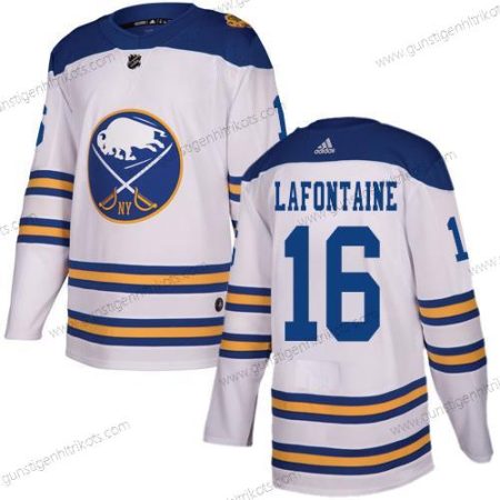 Adidas Herren Buffalo Sabres #16 Pat Lafontaine Authentisch 2018 Winter Klassisch Strickerei NHL Trikots – Weiß