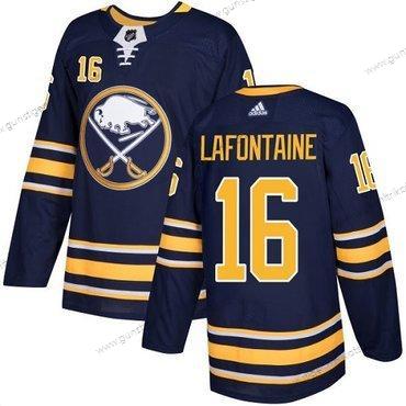 Adidas Herren Buffalo Sabres #16 Pat Lafontaine Heimtrikots Authentisch Strickerei NHL Trikots – Marineblau Blau