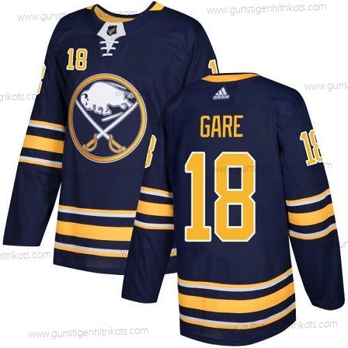 Adidas Herren Buffalo Sabres #18 Danny Gare Heimtrikots Authentisch Strickerei NHL Trikots – Marineblau Blau