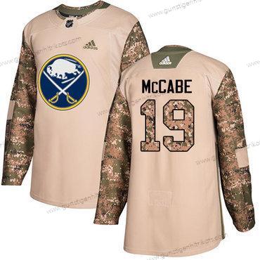 Adidas Herren Buffalo Sabres #19 Jake Mccabe Authentisch 2017 Veterans Day Strickerei NHL Trikots – Tarnfarbe