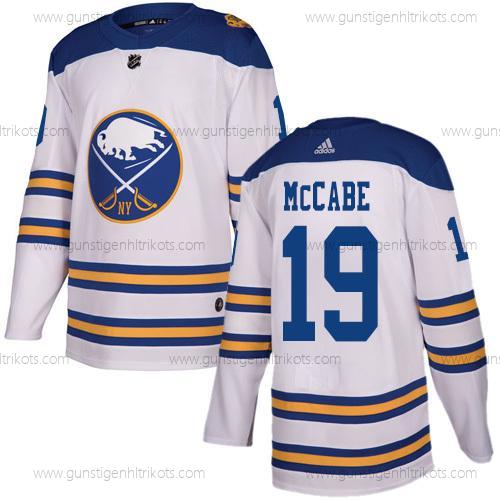 Adidas Herren Buffalo Sabres #19 Jake Mccabe Authentisch 2018 Winter Klassisch Strickerei NHL Trikots – Weiß