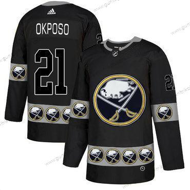 Adidas Herren Buffalo Sabres #21 Kyle Okposo Team Logos Trikots – Schwarz