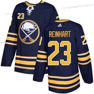 Adidas Herren Buffalo Sabres #23 Sam Reinhart Heimtrikots Authentisch Strickerei NHL Trikots – Marineblau Blau