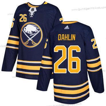 Adidas Herren Buffalo Sabres #26 Rasmus Dahlin Heimtrikots Authentisch Strickerei NHL Trikots – Marineblau Blau