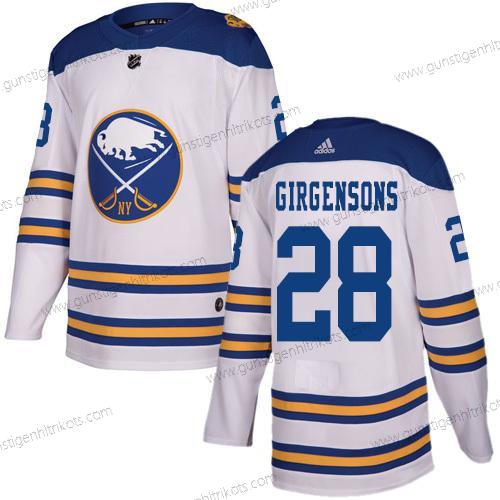 Adidas Herren Buffalo Sabres #28 Zemgus Girgensons Authentisch 2018 Winter Klassisch Strickerei NHL Trikots – Weiß