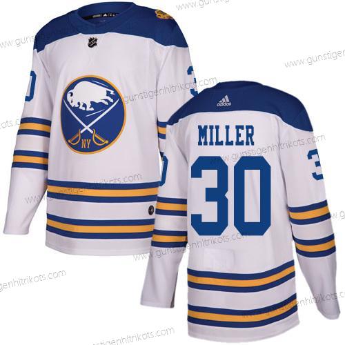 Adidas Herren Buffalo Sabres #30 Ryan Miller Authentisch 2018 Winter Klassisch Strickerei NHL Trikots – Weiß