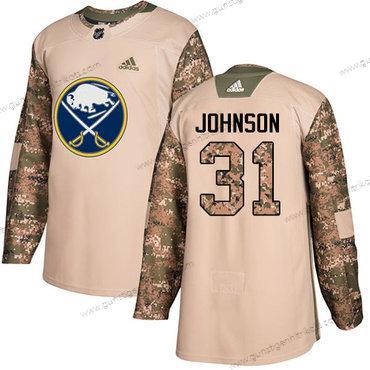 Adidas Herren Buffalo Sabres #31 Chad Johnson Authentisch 2017 Veterans Day Strickerei NHL Trikots – Tarnfarbe