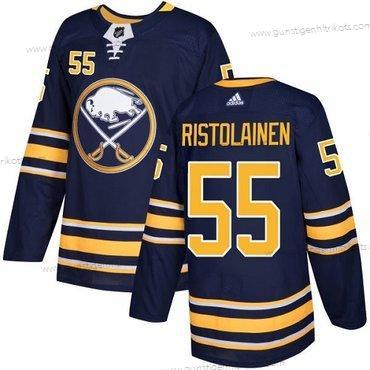 Adidas Herren Buffalo Sabres #55 Rasmus Ristolainen Heimtrikots Authentisch Strickerei NHL Trikots – Marineblau Blau