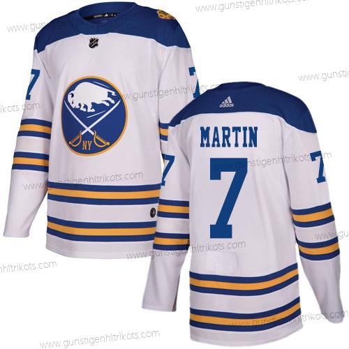 Adidas Herren Buffalo Sabres #7 Rick Martin Authentisch 2018 Winter Klassisch Strickerei NHL Trikots – Weiß