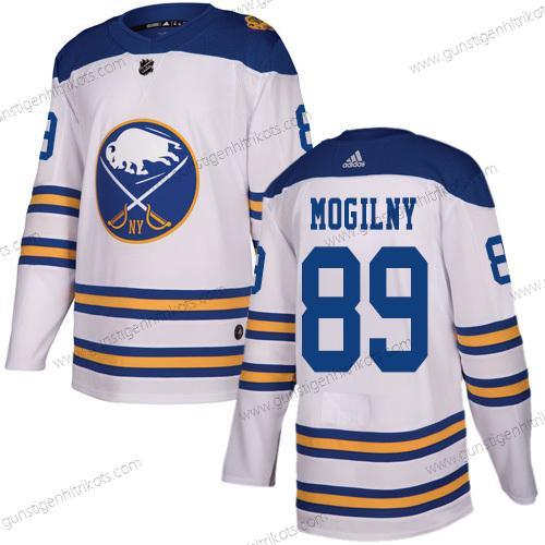 Adidas Herren Buffalo Sabres #89 Alexander Mogilny Authentisch 2018 Winter Klassisch Strickerei NHL Trikots – Weiß