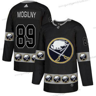 Adidas Herren Buffalo Sabres #89 Alexander Mogilny Team Logos Trikots – Schwarz