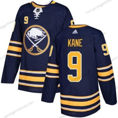 Adidas Herren Buffalo Sabres #9 Evander Kane Heimtrikots Authentisch Strickerei NHL Trikots – Marineblau Blau