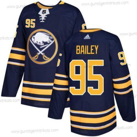 Adidas Herren Buffalo Sabres #95 Justin Bailey Heimtrikots Authentisch Strickerei NHL Trikots – Marineblau Blau