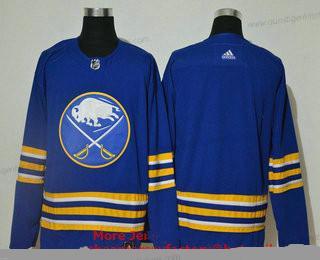 Adidas Herren Buffalo Sabres Leer 2020-21 ersatzweise Authentisch Spieler NHL Trikots – Blau