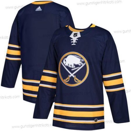 Adidas Herren Buffalo Sabres Leer Heimtrikots Authentisch Strickerei NHL Trikots – Marineblau Blau