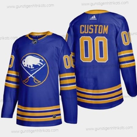 Adidas Herren Buffalo Sabres Personalisiertes 2020-21 Heimtrikots Royal Authentisch Spieler Strickerei NHL Trikots – Blau