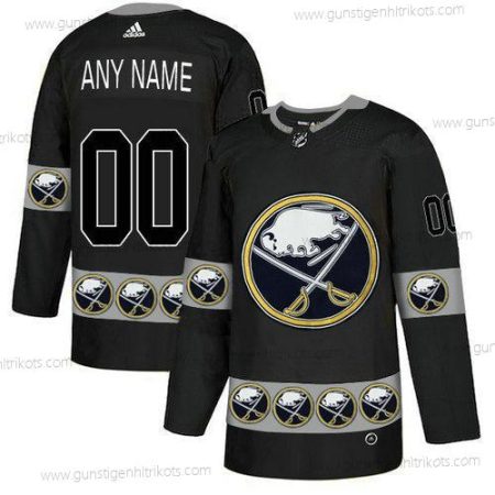 Adidas Herren Buffalo Sabres Personalisiertes Team Logos Trikots – Schwarz