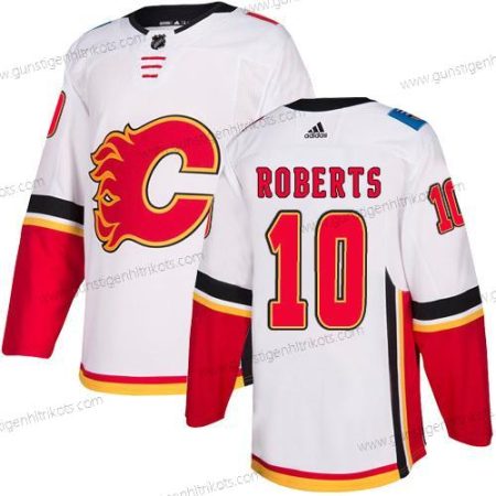 Adidas Herren Calgary Flames #10 Gary Roberts Auswärtstrikots Authentisch NHL Trikots – Weiß