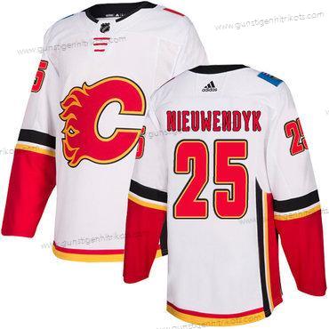 Adidas Herren Calgary Flames #25 Joe Nieuwendyk Auswärtstrikots Authentisch NHL Trikots – Weiß