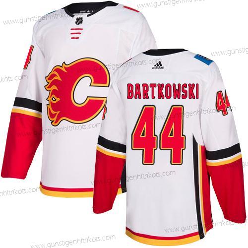 Adidas Herren Calgary Flames #44 Matt Bartkowski Auswärtstrikots Authentisch NHL Trikots – Weiß