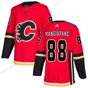 Adidas Herren Calgary Flames #88 Andrew Mangiapane Authentisch Heimtrikots Trikots – Rot