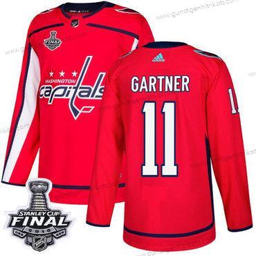 Adidas Herren Capitals #11 Mike Gartner Heimtrikots Authentisch 2018 Stanley Cup Final Strickerei NHL Trikots – Rot