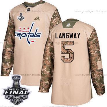 Adidas Herren Capitals #13 Jakub Vrana Salute to Service 2018 Stanley Cup Final Strickerei NHL Trikots – Grün