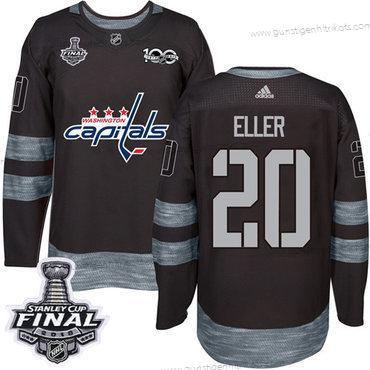 Adidas Herren Capitals #20 Lars Eller 1917-2017 100th Jahrestag 2018 Stanley Cup Final Strickerei NHL Trikots – Schwarz