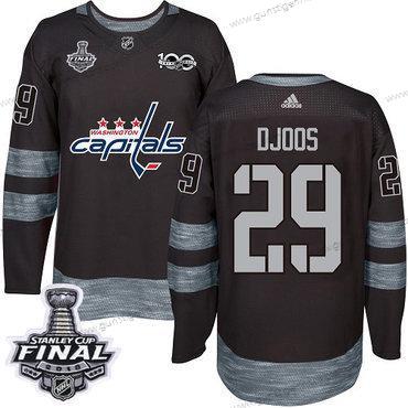 Adidas Herren Capitals #29 Christian Djoos 1917-2017 100th Jahrestag 2018 Stanley Cup Final Strickerei NHL Trikots – Schwarz