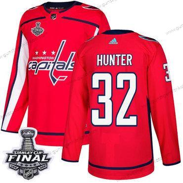 Adidas Herren Capitals #32 Dale Hunter Heimtrikots Authentisch 2018 Stanley Cup Final Strickerei NHL Trikots – Rot