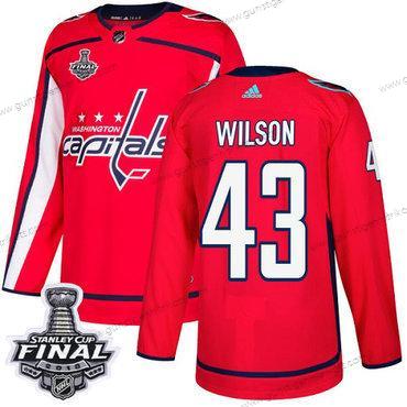 Adidas Herren Capitals #43 Tom Wilson Heimtrikots Authentisch 2018 Stanley Cup Final Strickerei NHL Trikots – Rot