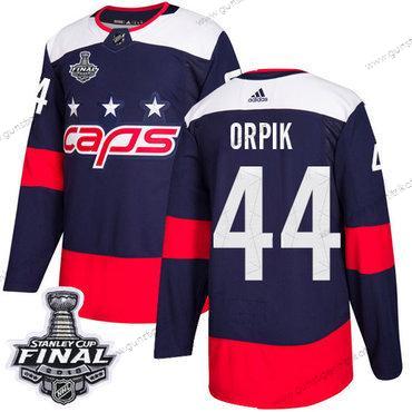 Adidas Herren Capitals #44 Brooks Orpik Authentisch 2018 Stadium Series Stanley Cup Final Strickerei NHL Trikots – Marineblau