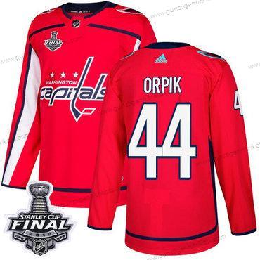 Adidas Herren Capitals #44 Brooks Orpik Heimtrikots Authentisch 2018 Stanley Cup Final Strickerei NHL Trikots – Rot