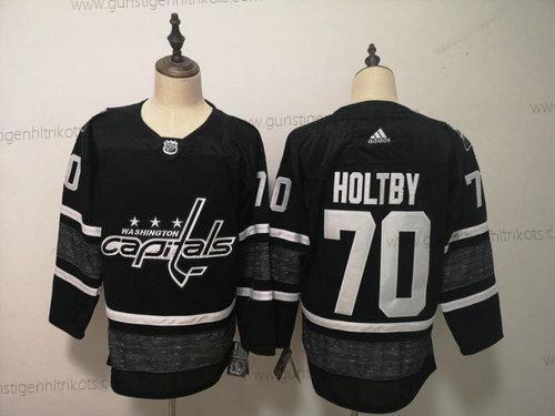 Adidas Herren Capitals 70 Braden Holtby 2019 NHL All-Star Game Parley Authentisch Spieler Trikots – Schwarz