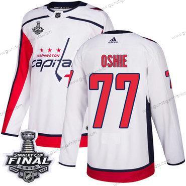 Adidas Herren Capitals #77 T. J. Oshie Road Authentisch 2018 Stanley Cup Final Strickerei NHL Trikots – Weiß