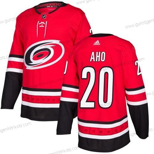 Adidas Herren Carolina Hurricanes #20 Sebastian Aho Heimtrikots Authentisch Strickerei NHL Trikots – Rot