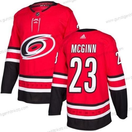 Adidas Herren Carolina Hurricanes #23 Brock Mcginn Heimtrikots Authentisch Strickerei NHL Trikots – Rot