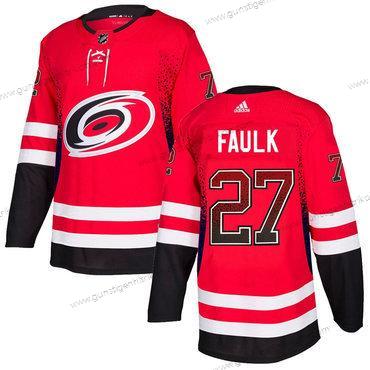 Adidas Herren Carolina Hurricanes #27 Justin Faulk Trikots – Rot