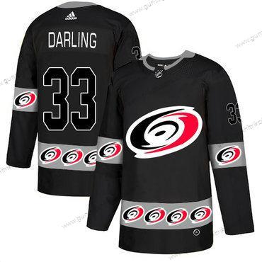 Adidas Herren Carolina Hurricanes #33 Soctt Darling Team Logos Trikots – Schwarz