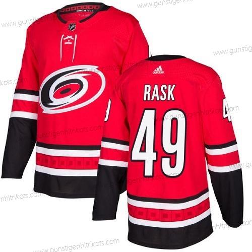 Adidas Herren Carolina Hurricanes #49 Victor Rask Heimtrikots Authentisch Strickerei NHL Trikots – Rot