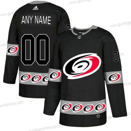 Adidas Herren Carolina Hurricanes Personalisiertes Team Logos Trikots – Schwarz