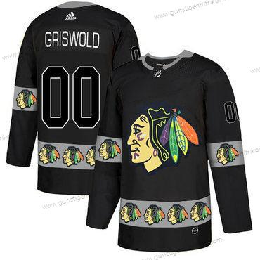 Adidas Herren Chicago Blackhawks #00 Calrk Griswold Team Logos Trikots – Schwarz