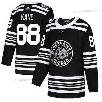 Adidas Herren Chicago Blackhawks #88 Patrick Kane 2019 Winter Klassisch Authentisch Spieler Trikots – Schwarz