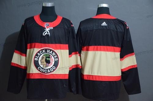 Adidas Herren Chicago Blackhawks Leer Premier New Ausweichtrikot Trikots – Schwarz