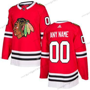 Adidas Herren Chicago Blackhawks Personalisiertes Heimtrikots Authentisch Strickerei NHL Trikots – Rot