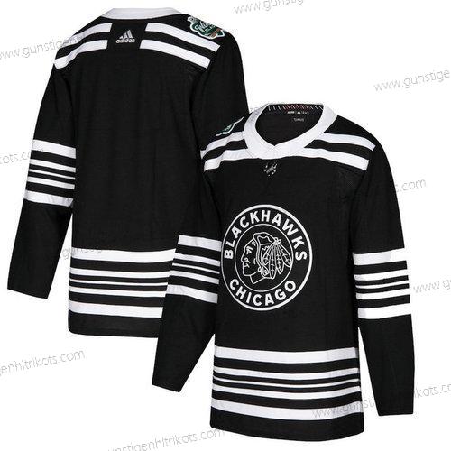 Adidas Herren Chicago Blackhawks Personalisiertes Leer 2019 Winter Klassisch Authentisch Trikots – Schwarz