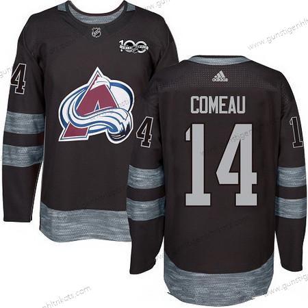 Adidas Herren Colorado Avalanche #14 Blake Comeau 100th Jahrestag Strickerei NHL 2017 Hockey Trikots – Schwarz