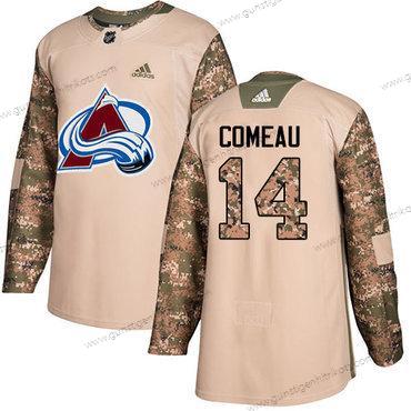 Adidas Herren Colorado Avalanche #14 Blake Comeau Authentisch 2017 Veterans Day Strickerei NHL Trikots – Tarnfarbe